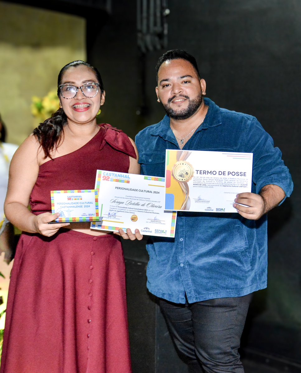 zybnunness's tweet photo. No último dia 24 aconteceu a posse do conselho municipal de cultura de castanhal. Onde fui empossado com um dos conselheiros municipais de cultura e também onde pude prestigiar a merecidíssima homenagem a Soraya Botelho como uma das personalidades culturais de castanhal. https://t.co/RVQT5jWNfk