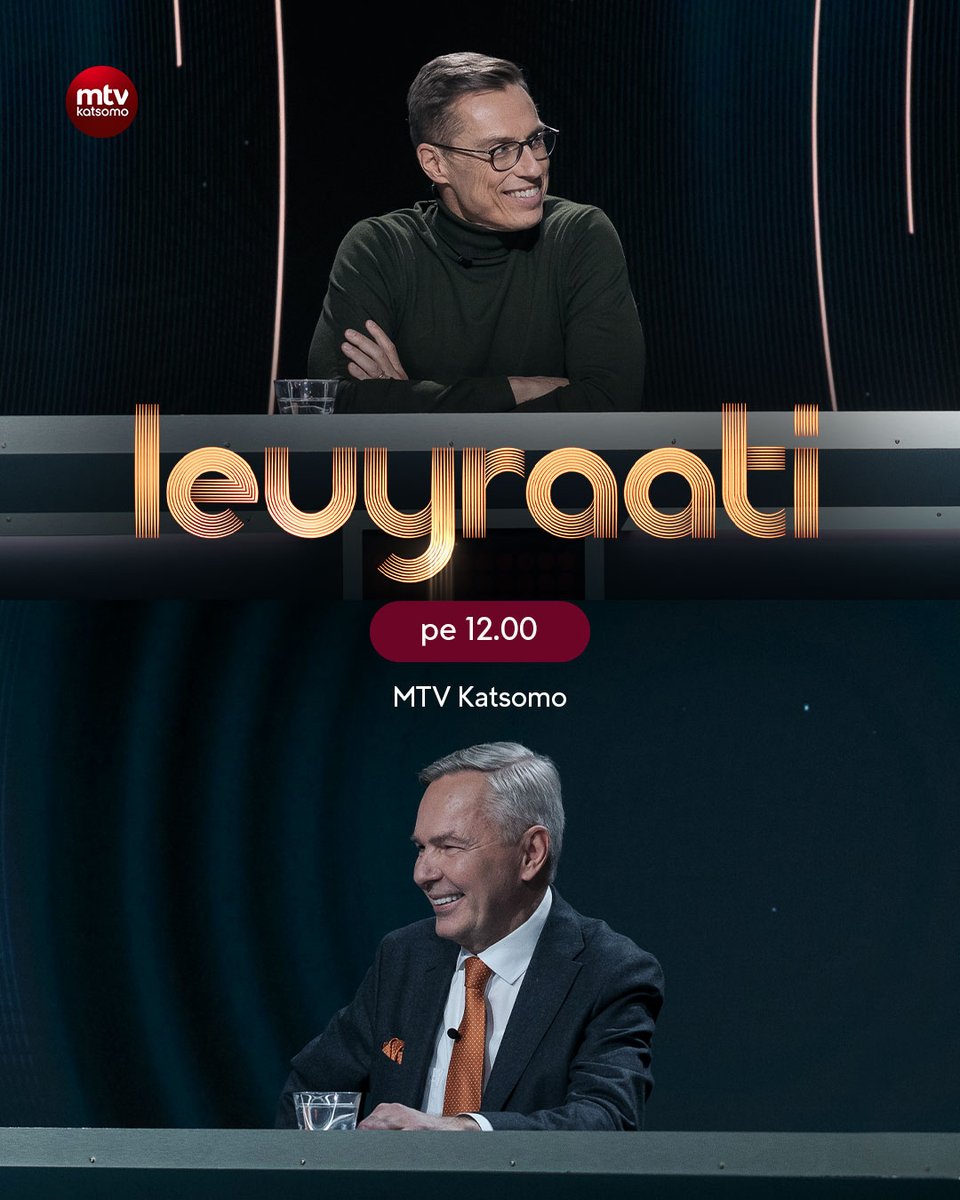 Presidenttiehdokkaat Alexander Stubb ja Pekka Haavisto vierailevat Levyraadissa! 📀

👉 Jakso julkaistaan MTV Katsomossa jo pe 9.2. klo 12.00.

👉 Levyraati normaaliin tapaan myös MTV3:lla la 21.00.

#Levyraati #mtvkatsomo #mtv3suomi