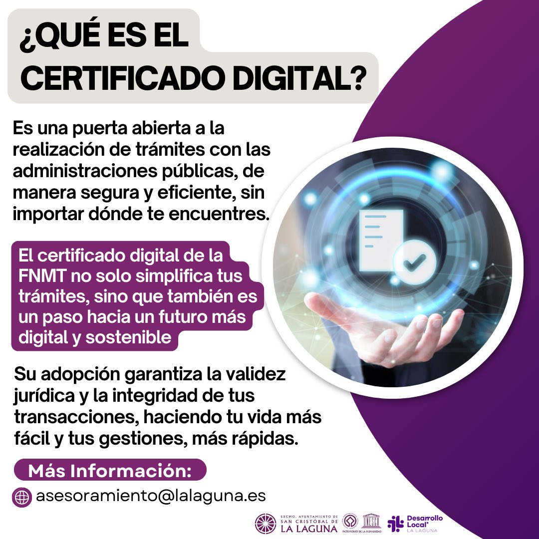 Explorando el Certificado Digital de Persona Física de la FNMT 📘 

Es una puerta abierta a la realización de trámites con las administraciones públicas de manera segura y eficiente, sin importar dónde te encuentres 🌍✨. 
#CertificadoDigitalFNMT #TransformaciónDigital