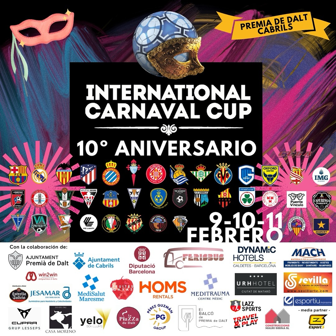 ⚽️ Divendres 9 de febrer arrenca la 10a edició de la International Carnaval Cup a #premiàdedalt. Una competició internacional de futbol base amb alguns dels millors equips del món <a href="/pddmediaoficial/">Premià de Dalt Mèdia Oficial</a>  
premiadedalt.cat/news/del-9-a-l…