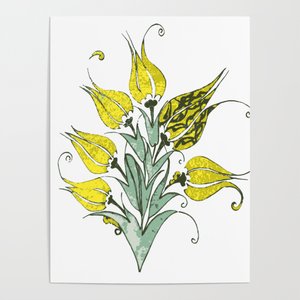 Yellow Tulips In Artistic Ottoman Turkish Style #ThrowPillow #taiche #Society6 #ottomanart #lale #tulip #osmanl #ottoman #art #islamicart #sanat #istanbul #turkiye #ottomanhistory #history #islam #calligraphy #artist society6.com/product/yellow…