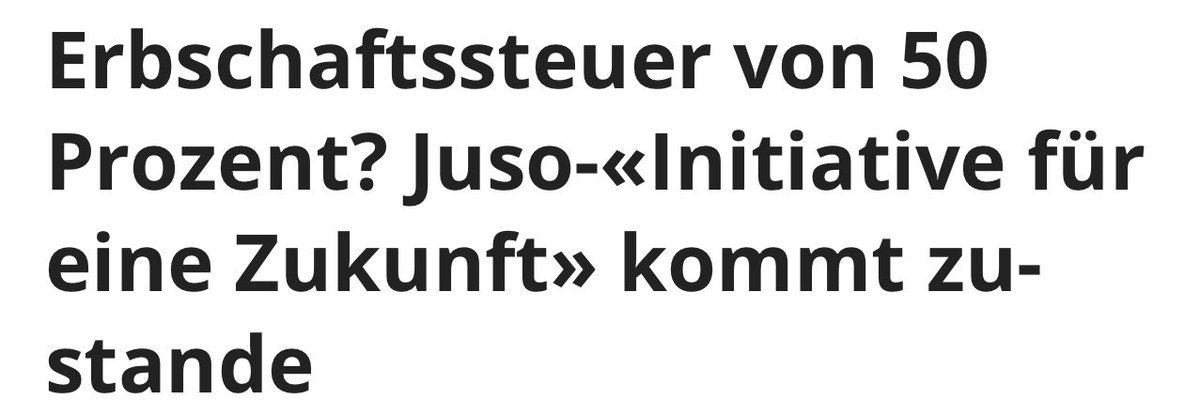 Neue JUSO-Initiative fordert 50% Erbschaftssteuer. Das ist Enteignung. Leider vergeht kein Tag, ohne dass Rot-Grün daran herumstudiert, wie man an das 💰 anderer Leute gelangt. Unsere (Familien-)Unternehmen verdienen Schutz vor weiteren Belastungen. NEIN zur JUSO-Steuer.