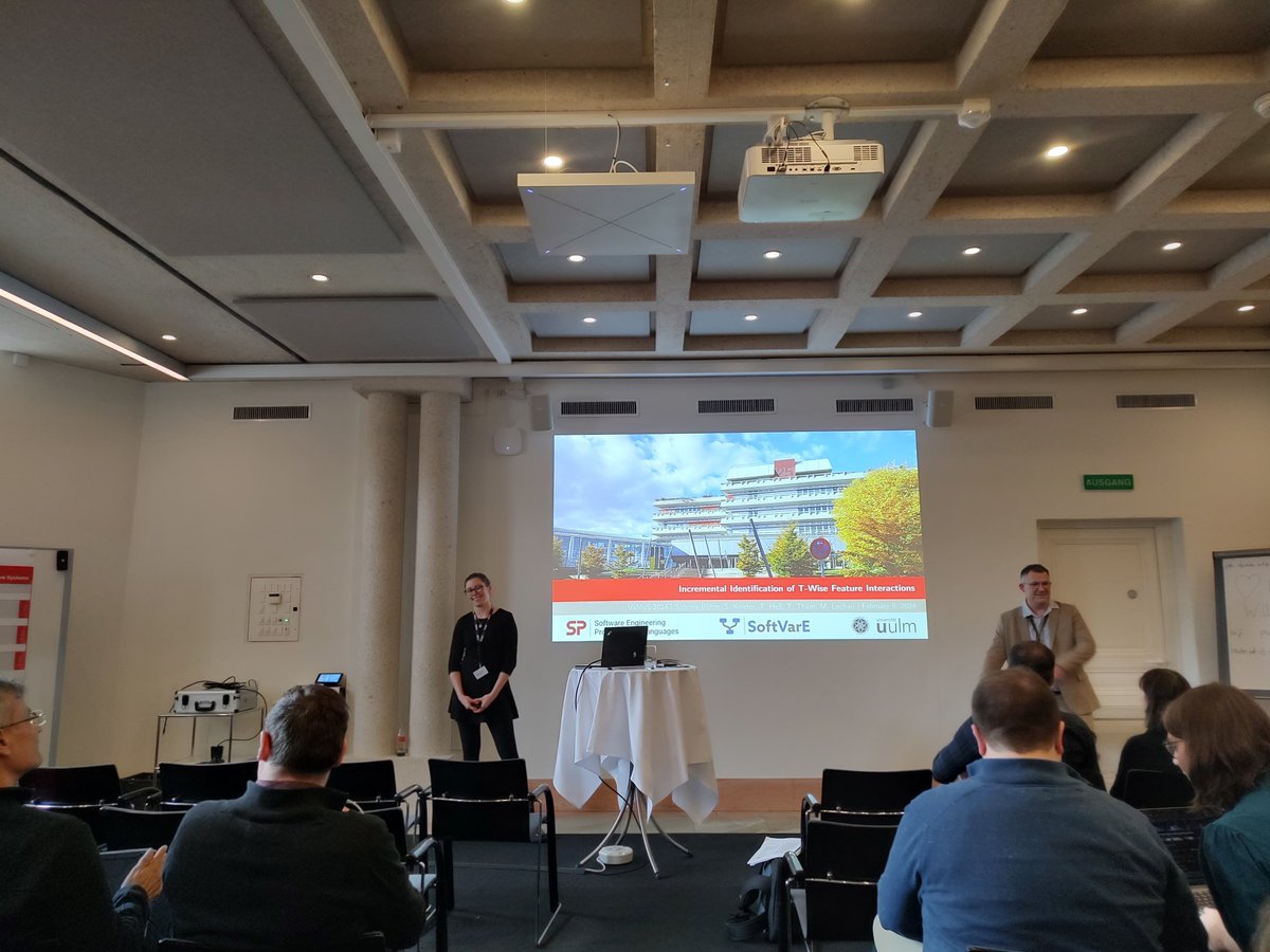 This configuration has a fault - but which interaction is causing it? Sabrina Böhm (<a href="/Boehm_Sa/">Sabrina Böhm</a>) presenting our work on identifying fault-causing t-wise interactions. #VaMoS24

Paper: dl.acm.org/doi/10.1145/36…