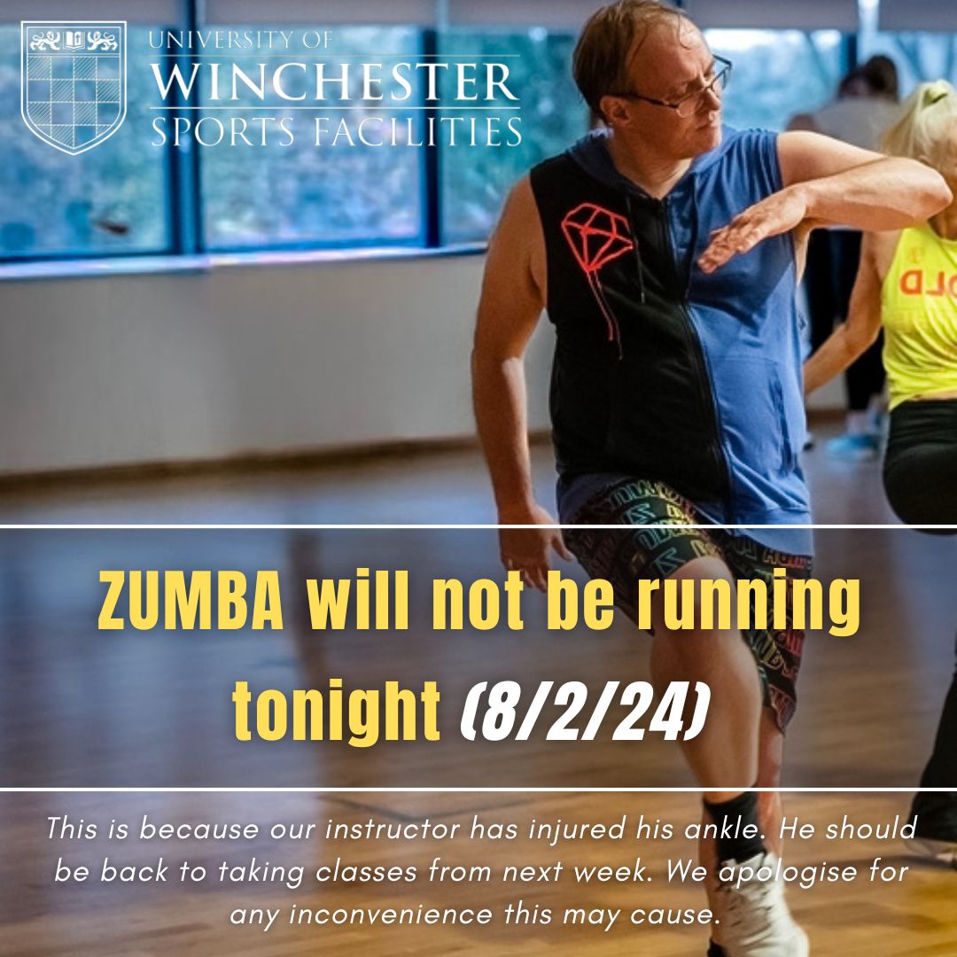 Zumba cancelled tonight!

Please note, Zumba will not be running tonight (08/02/2024).

We apologise for any inconvenience this may cause.