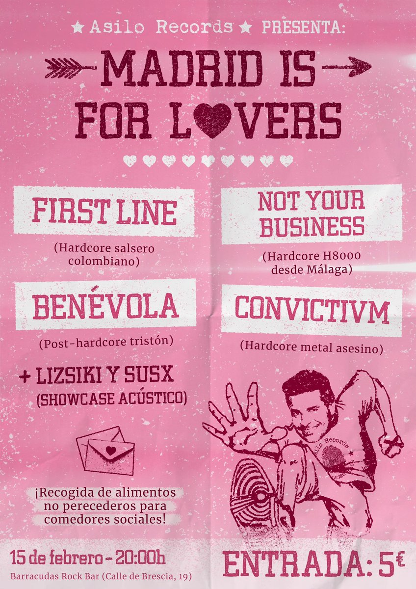 benevolaband's tweet photo. 💘 MADRID 💘

Nos vemos el próximo jueves 15 para celebrar el amor, la amistad y las cosas bonitas. Gracias a la gente de Asilo Records por contar con nosotros para estar ahí 🫂

🎨 Cartel por @pizzaconkiwi https://t.co/aABeUXCMrO