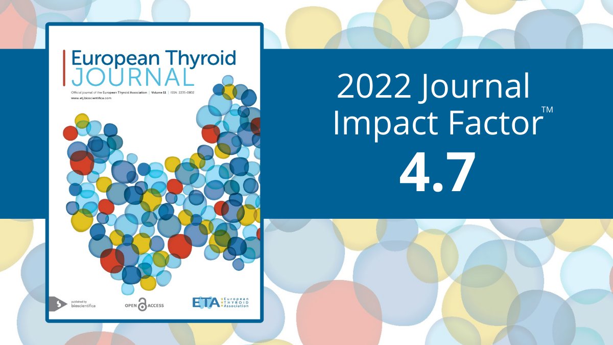 Want to see the latest papers published in the highest-impact, gold open-access journal dedicated to thyroid research? Sign up to receive European Thyroid Journal email alerts direct to your inbox 👉 ow.ly/IulJ50Qyg6K #thyroid #thyroidresearch