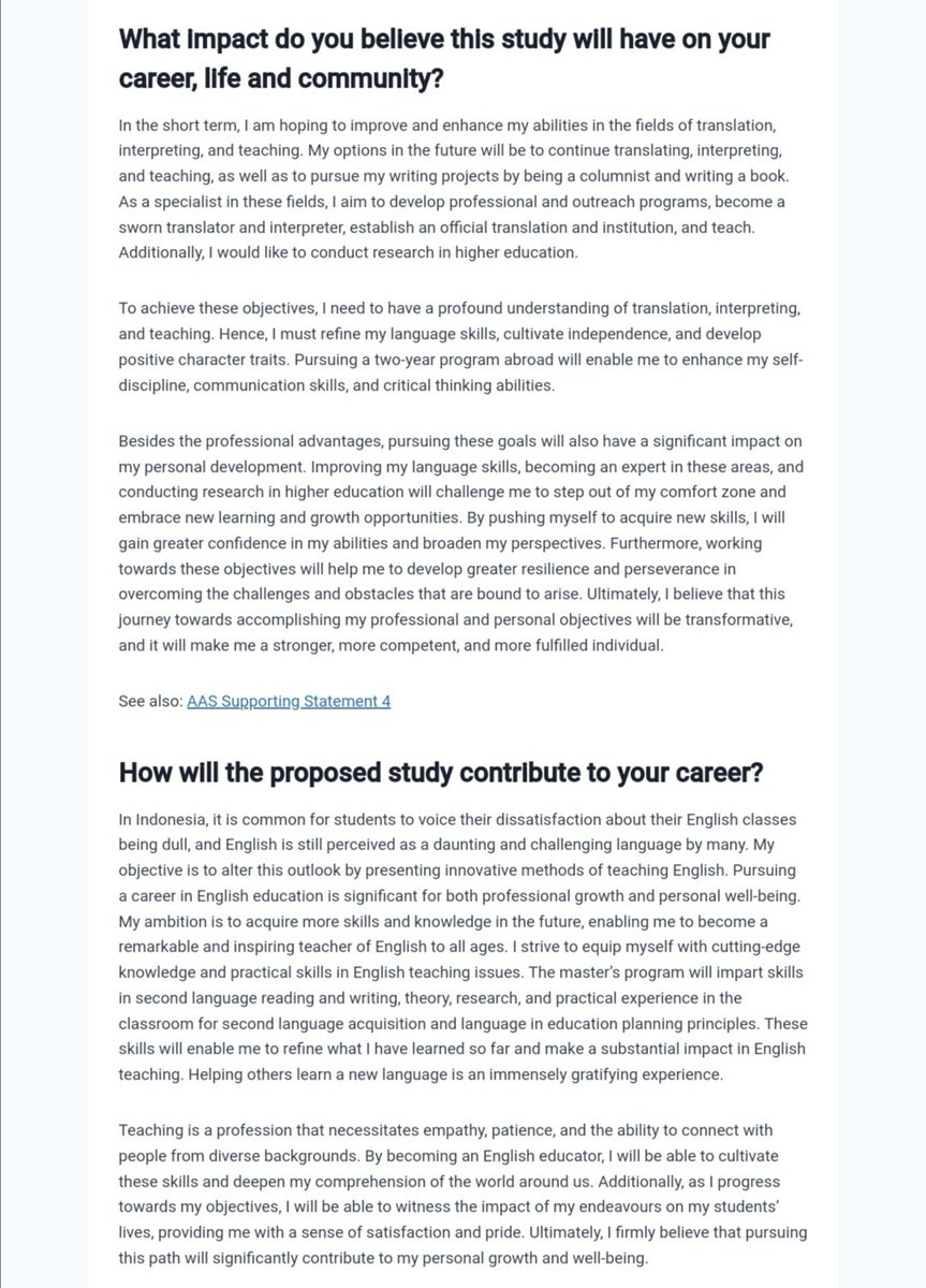 Cherrychristie2's tweet photo. Australia🇦🇺 fully funded Government scholarship motivation letter sample from a recipient. 

the questions are closer to the New Zealand Government scholarship essay too. 

Read and See if you can get insight for yours. 
Link 1: https://t.co/abFgYD9mDd
link 2: https://t.co/5Wb22WExcv
link 3: https://t.co/NcAjBHT0N9

please share
