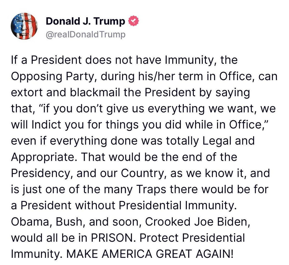 TheRickWilson's tweet photo. Stand in front of the Supreme Court with this on a poster and people would think you're an insane criminal. https://t.co/tv9z0Ud2c1