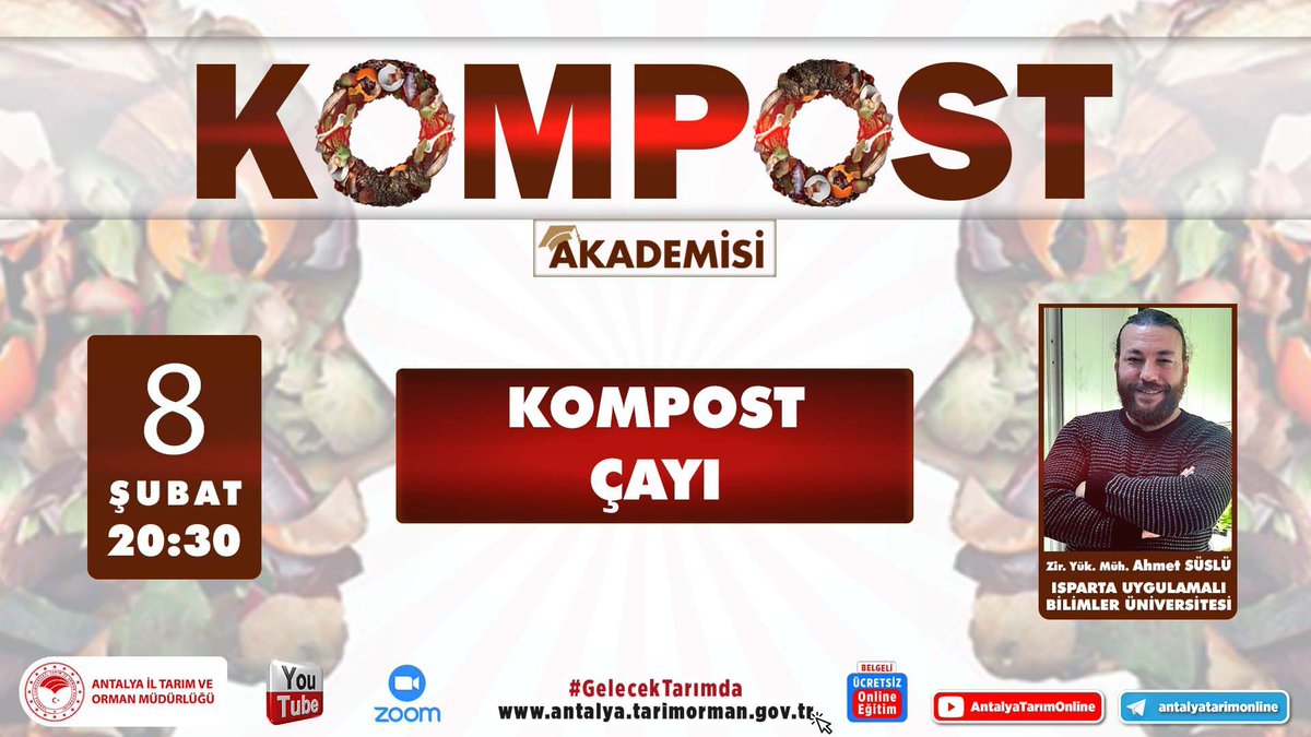 #KompostAkademisi 

 #SonDers "Kompost Çayı"   

Bu ve diğer eğitimlerimizi izlemek için tıklayınız 👇 
youtube.com/@AntalyaTarimO…

#GelecekTarımda #TarımAntalyada

<a href="/FratErkal/">Fırat Erkal</a> <a href="/ibrahimyumakli/">İbrahim Yumaklı</a>