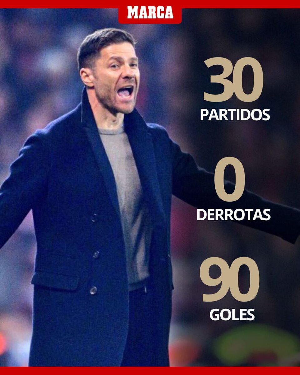 marca's tweet photo. 😮‍💨🔥 Y el único equipo invicto en las grandes ligas de Europa es...

El Bayer de Xabi Alonso 🇩🇪👌 https://t.co/zlDfrhLRQt