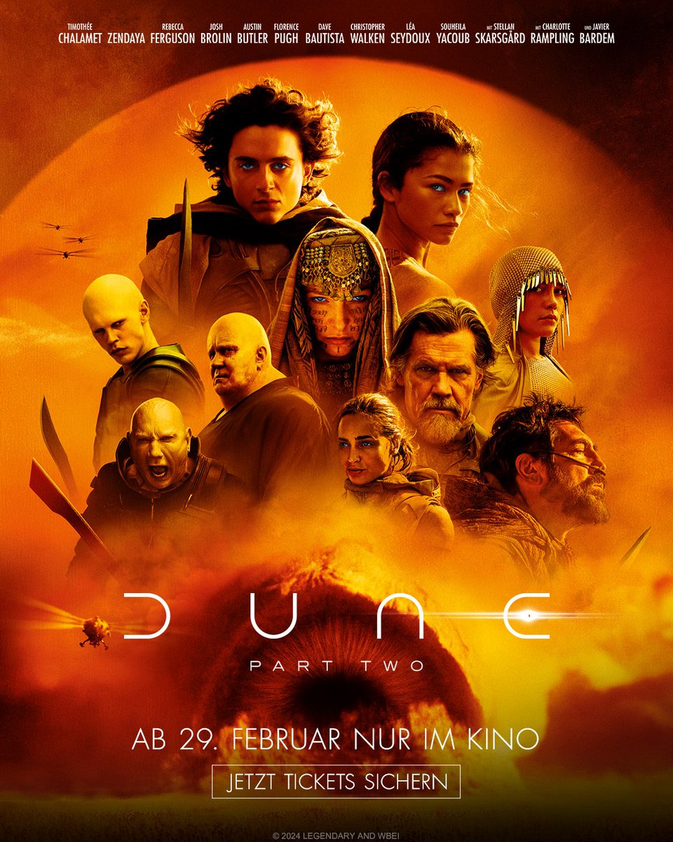 Kinoheld_de's tweet photo. Es ist soweit. Ab sofort könnt ihr euch eure Tickets für DUNE - PART TWO für euer #Lieblingskino sichern.

Hier findet ihr alle Kinos deutschlandweit, die am Vorverkauf teilnehmen: https://t.co/AlGfIjWsYN https://t.co/DbztLkq6m2