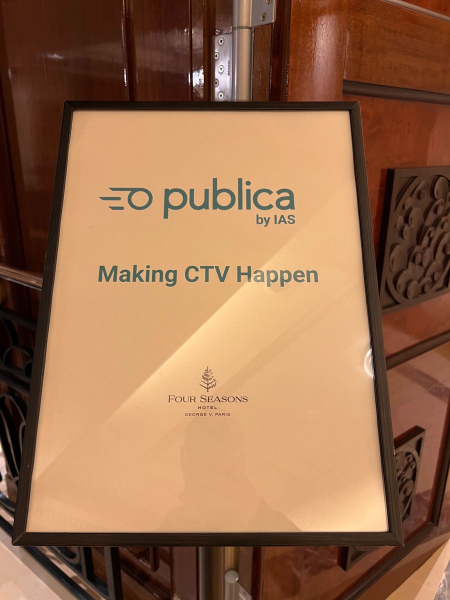 getpublica's tweet photo. Thanks to the TV OEMs, AVOD & FAST publishers who joined our inaugural CTV leadership breakfast & debate in Paris today. 📺🇫🇷
#CTV #AdServing #SSAI #AVOD #FAST https://t.co/SvyvdBt7u5