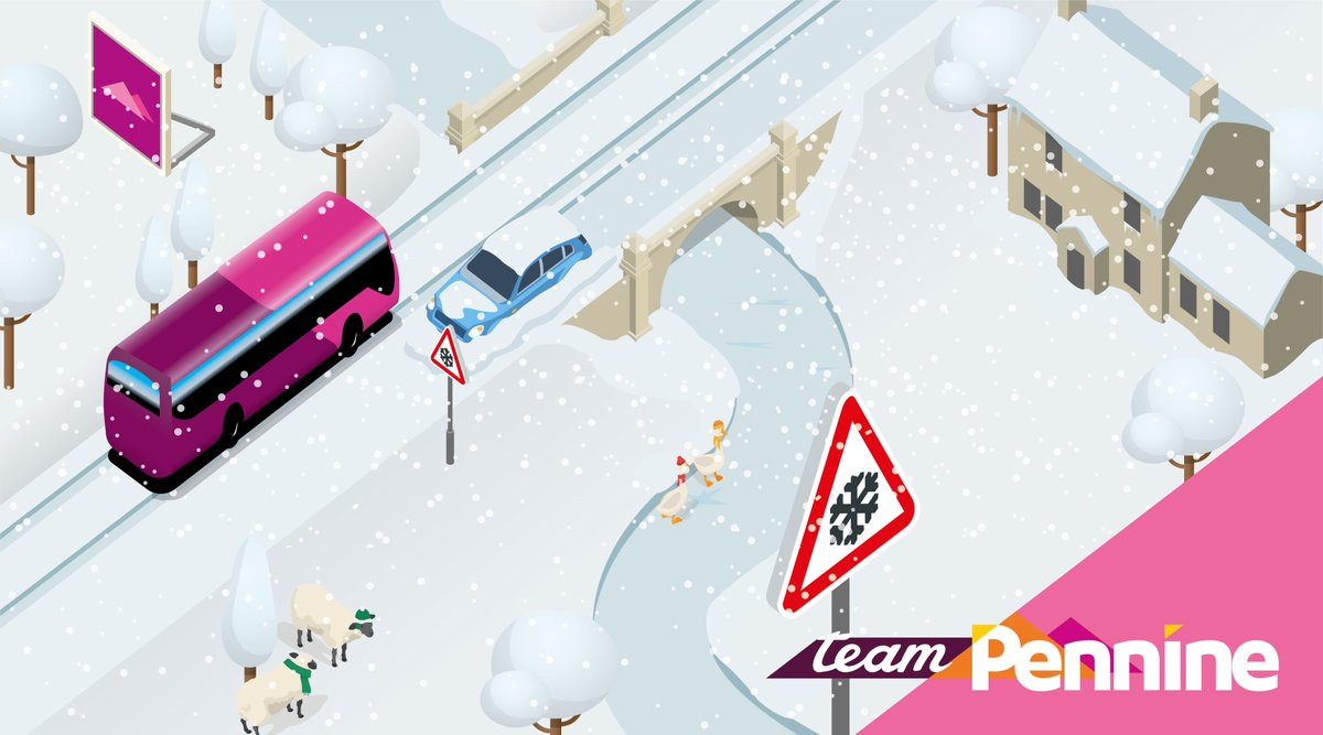 TeamPennine's tweet photo. 🌨️ Due to weather conditions, the following services will not be running for the remainder of the day
🚌 #HolmfirthExplorer X1
🚌 the 303 & 304
🚌 #HuddsQuick 360
ℹ️ We will update as the day progresses
We apologise for any inconvenience https://t.co/sCfSfsspPg