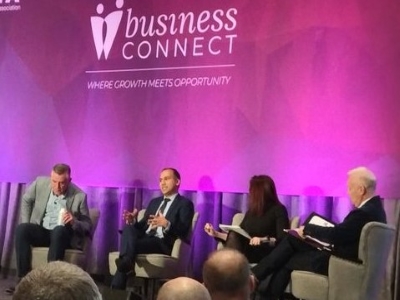 BillyLinehan's tweet photo. At @sfa_irl conference today in Kildare today,
Rohit Thakral CEO of @TargetInt & @AlberonOxford spoke about steps to make your company a safer, cyber-aware organisation
#BizConnect2024 #CyberSecurity #targetintegration https://t.co/jrwo9h53eF