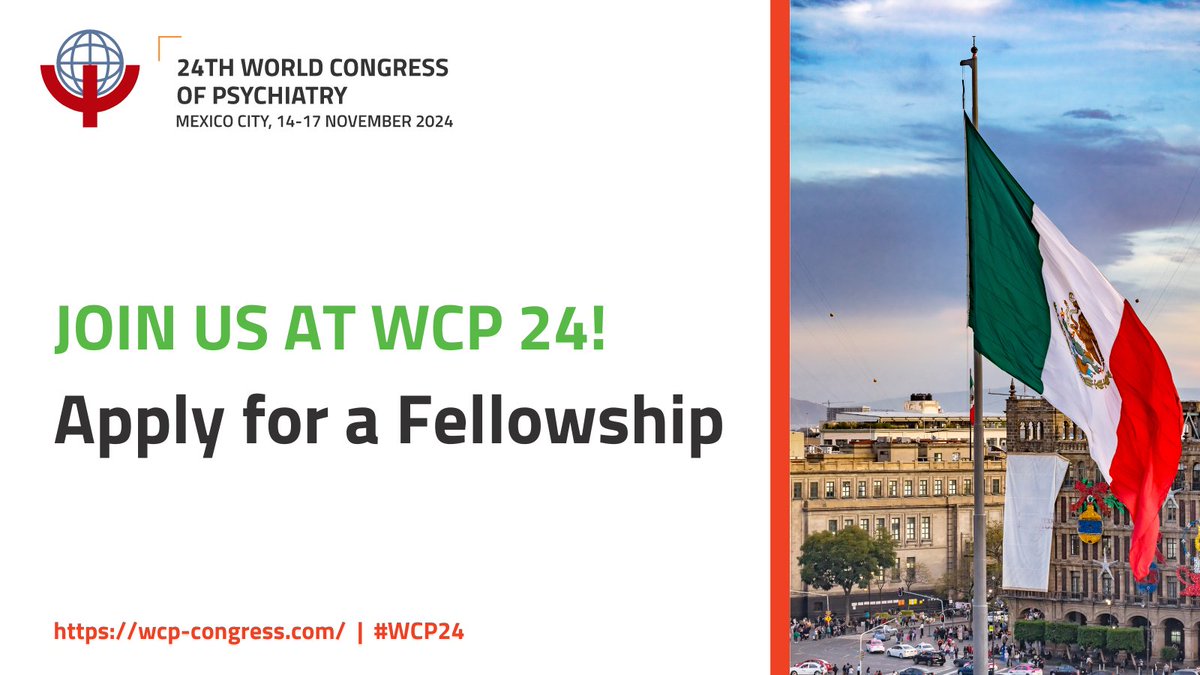 WPA_Psychiatry's tweet photo. 📢 We're thrilled to offer fellowships to early career professionals, providing unparalleled access to #WCP24 and invaluable support for participation!

🌎 Unlock the gateway to professional growth and global collaboration in #psychiatry at WCP 24: https://t.co/8ES7tUuCUL https://t.co/sPD3H6ycf1