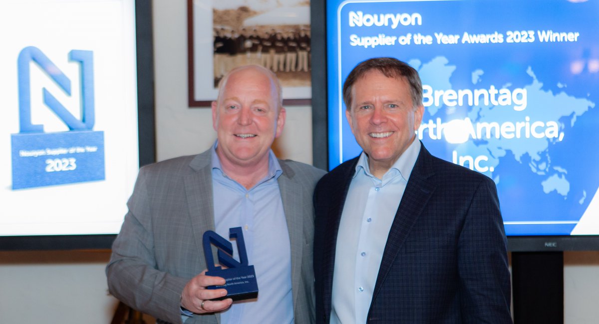 Brenntag was named a 2023 Supplier of the Year at a recent awards event in Miami, Florida, USA. Nouryon, a global specialty chemicals company, honored its top supply chain partners. #Excellence #Growth #Sustainability