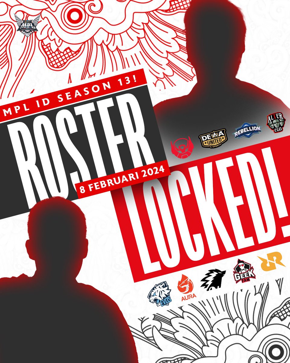 mplidofficial's tweet photo. Hari ini adalah waktu dimana semua tim yang akan berlaga di MPL ID S13 sudah resmi mengunci roster mereka masing-masing untuk memenuhi kebutuhan strategi tim demi mencapai gelar juara! 

Kira-kira ada transfer mengejutkan apa lagi ya? Coba tulis disini! 😎
#WeOwnThis #RosterLock https://t.co/Z7uRcSt6fV