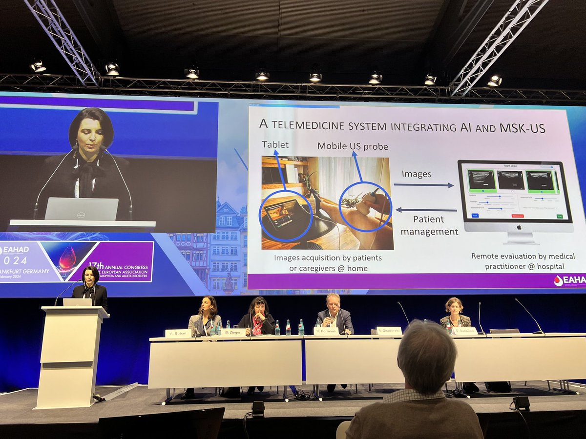 Dr @RobertaGualtie6 from the Angelo Bianchi Bonomi center proposed a  telemedicine system using AI for joint bleeding in patients with Hemophilia.
<a href="/EAHADnews/">EAHAD</a> #eahad2024