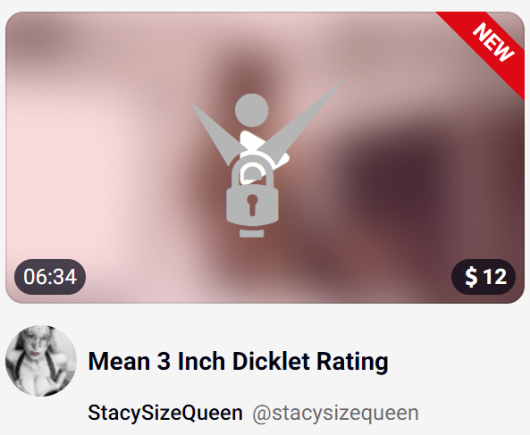 Imagine having a 3 inch dick, and then getting an honest rating from a Sizequeen.😂 Your cock is so small<a href="/tag/sph"class="tags"><span>#sph</span></a><a href="/tag/bonjovi"class="tags"><span>#bonjovi</span></a>