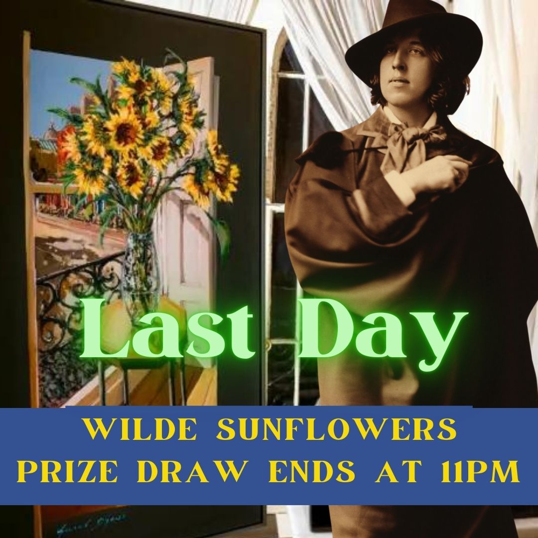 Last chance to be in with a chance of winning an amazing piece of original art painted in Oscar's house.