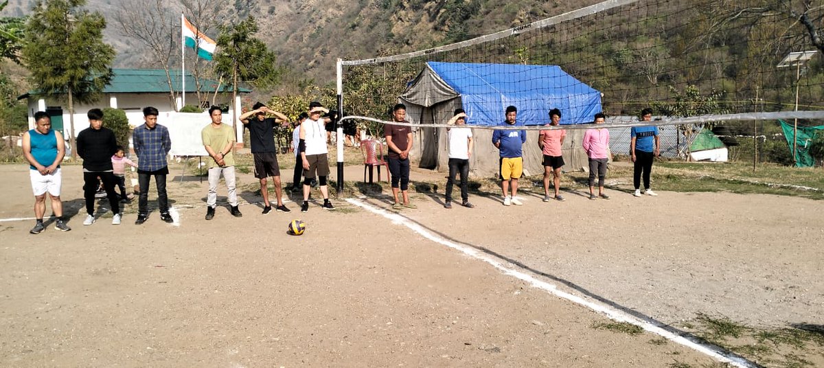 Today 67 Bn SSB Lungla Tawang - II, conducted volleyball match between SSB and local youth at campus area Nhamtsering under Vibrant Villages programme.