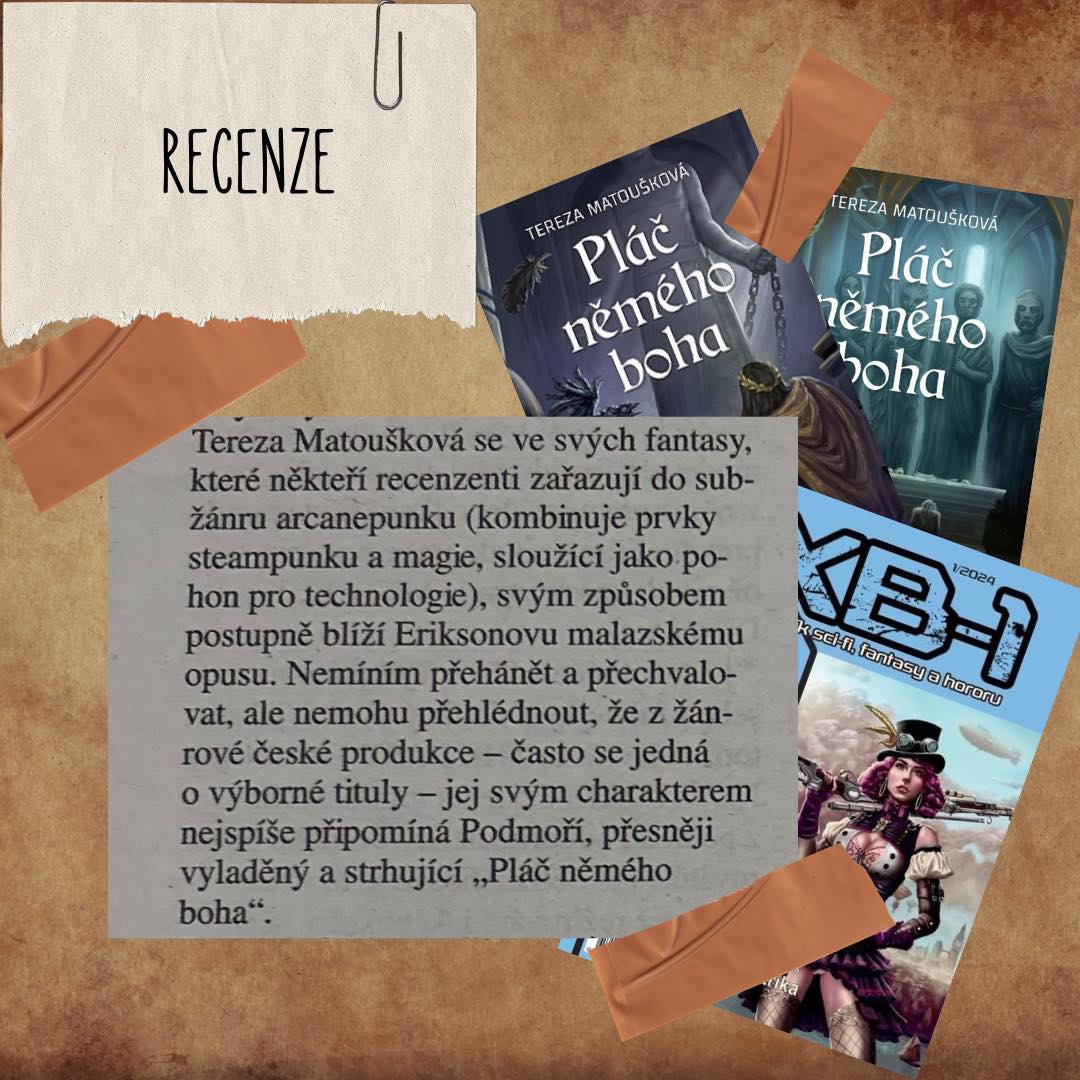 temnarka's tweet photo. Úryvek z recenze na Pláč němého boha, kterou pro časopis XB-1 napsala Františka Vrbenská. Osobně si myslím, že tohle přirovnávání nových knížek ke známým sériím je velice nápomocné, když se čtenář rozhoduje, jestli titulu věnovat pozornost nebo ne. https://t.co/YcJSSC68Wz