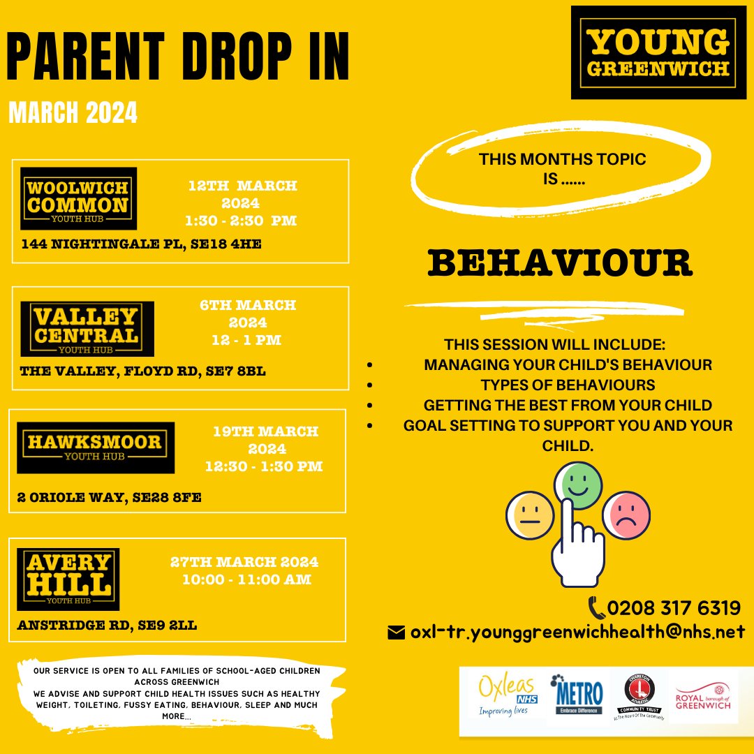 Our health advisors are back in our hubs for parent drop-ins! 🎉 Save the date for March, where you can join discussions on behavioural issues and receive valuable support. Don't miss out! 💬👨‍👩‍👧‍👦
