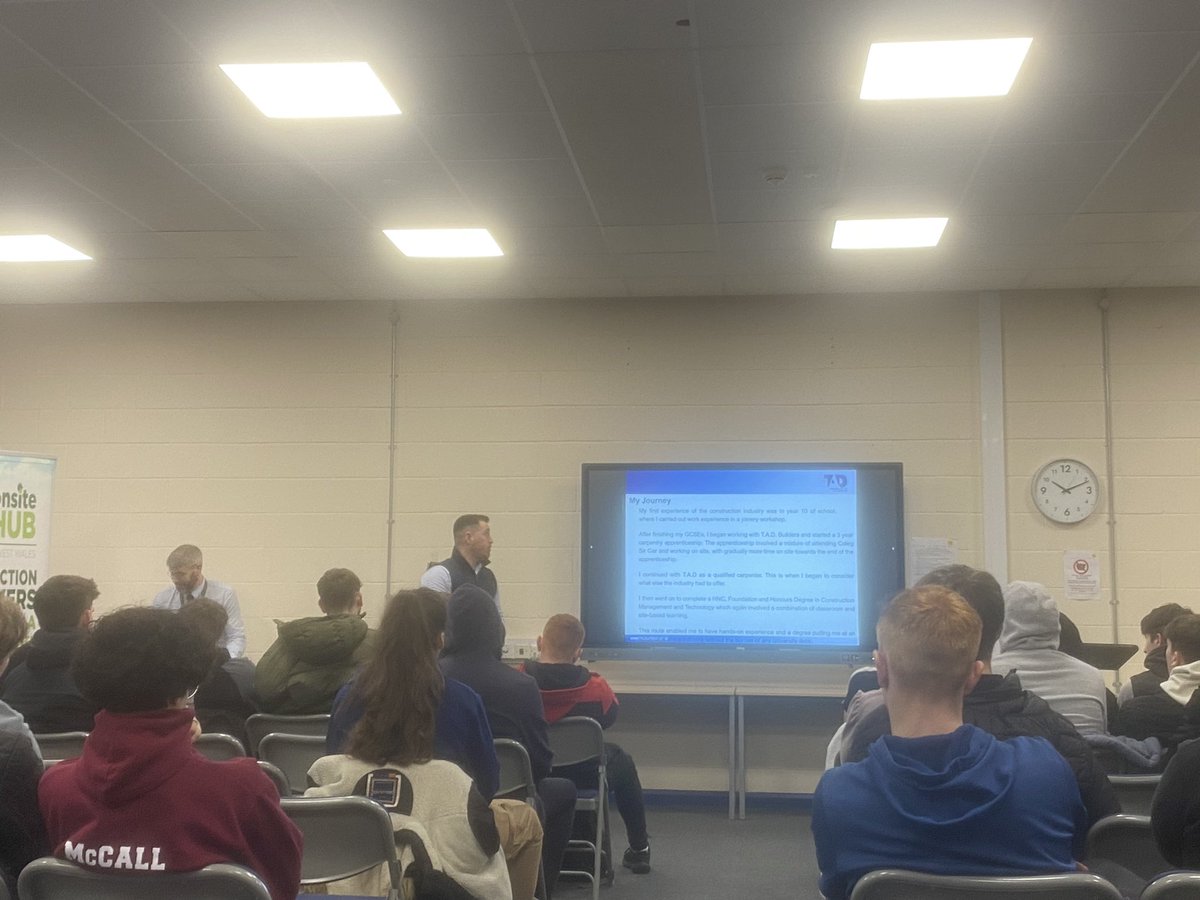 TAD Builders Ltd (@tadbuilders) on Twitter photo Josh Kinnear speaking to <a href="/ColegSirGar/">Coleg Sir Gâr</a> construction students about the #constructionindustry and the career path he took to be where he is today. As we near the end of #nationalapprenticeshipweek, good to see so many in attendance.
<a href="/CyfleBuilding/">CyfleBuildingSkills</a> <a href="/CCTALimited/">CCTAL</a> <a href="/CITB_Wales/">CITB Wales</a> Josh Kinnear speaking to <a href="/ColegSirGar/">Coleg Sir Gâr</a> construction students about the #constructionindustry and the career path he took to be where he is today. As we near the end of #nationalapprenticeshipweek, good to see so many in attendance.
<a href="/CyfleBuilding/">CyfleBuildingSkills</a> <a href="/CCTALimited/">CCTAL</a> <a href="/CITB_Wales/">CITB Wales</a>