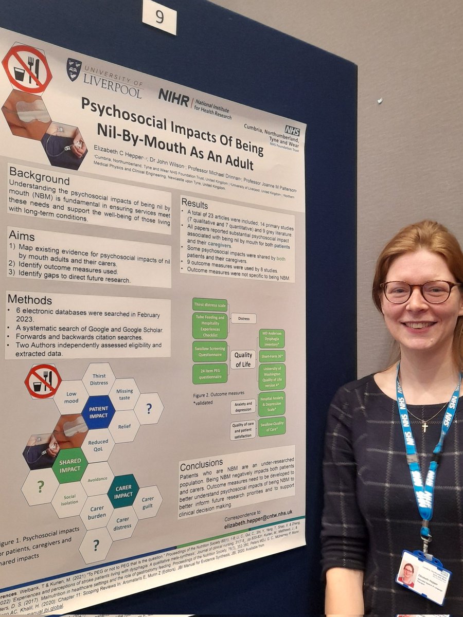 Such an interesting first morning of @UKSRG with fantastic speakers- please come and say hello and view my poster (9) about the psychosocial impacts of being nil by mouth. Would be great to hear your thoughts and discusss how measure outcomes of this population.