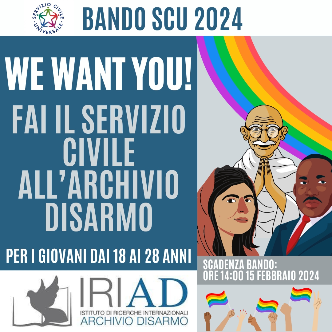 ArchivioDisarmo's tweet photo. 📢 Leggi le schede progetto e scopri come candidarti sul nostro sito!

⬇️⬇️⬇️
https://t.co/YSANM3C3tv

#archiviodisarmo
#ServizioCivileUniversale https://t.co/rj8ZT5A7o9