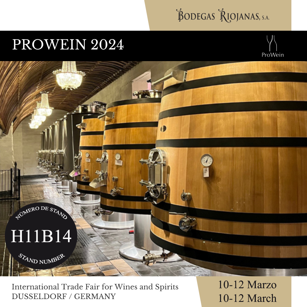 Los días 10, 11 y 12 de Marzo estaremos en PROWEIN 2024, la Feria Internacional de Vinos y Bebidas Espirituosas 🍷

Nuestro número de stand será el H11B14, ¡te esperamos! 🙌🏼

#BodegasRiojanas #PROWEIN #PROWEIN2024 #feriavino #bebidasespirituosas #winelovers