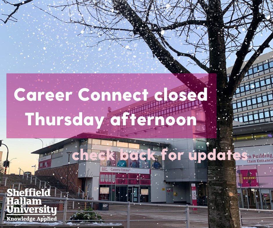 SHUCareers's tweet photo. Closed due to snow! ⛄
Check back for updates on tomorrow's opening times https://t.co/w1IAybekpR