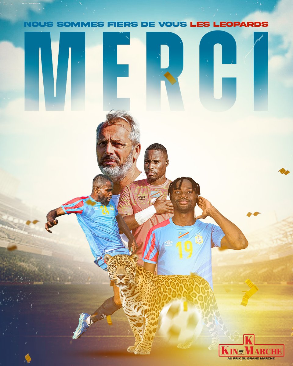 Merci les LÉOPARDS! Nous sommes fièrs de vous! 
🫶🇨🇩
#Can #kinmarché #supermarche #football #merci #torotoro #plusjamaisseuls
