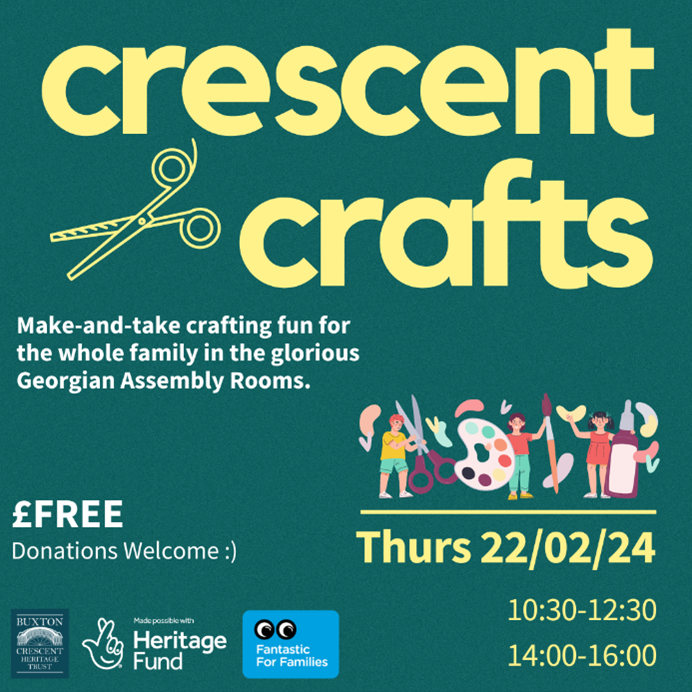 Later this month you can get crafty with friends in the Georgian Assembly Rooms in Buxton✂️

Mark 22 February in your diary!

artsderbyshire.org.uk/whats-on/festi…

#crafting #workshops #artworkshops