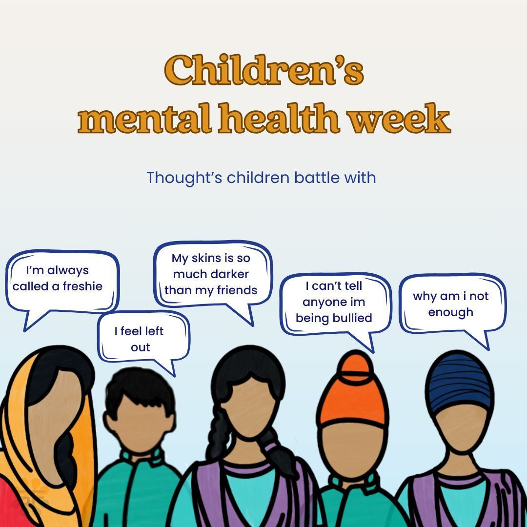 CMHW focuses on the challenges that children face. 1 in 6 children aged 5 to 16 were identified as having a probable mental health problem July 2021, a huge increase from 1 in 9 in 2017. That’s 5 children in every classroom (YoungMinds) Kinder words can change a child's life.