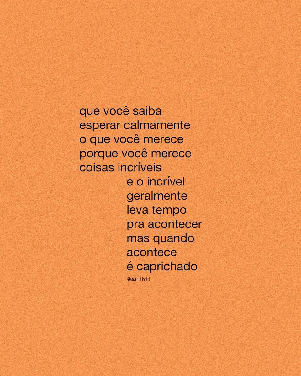 Quando acontece é caprichado. 🧡