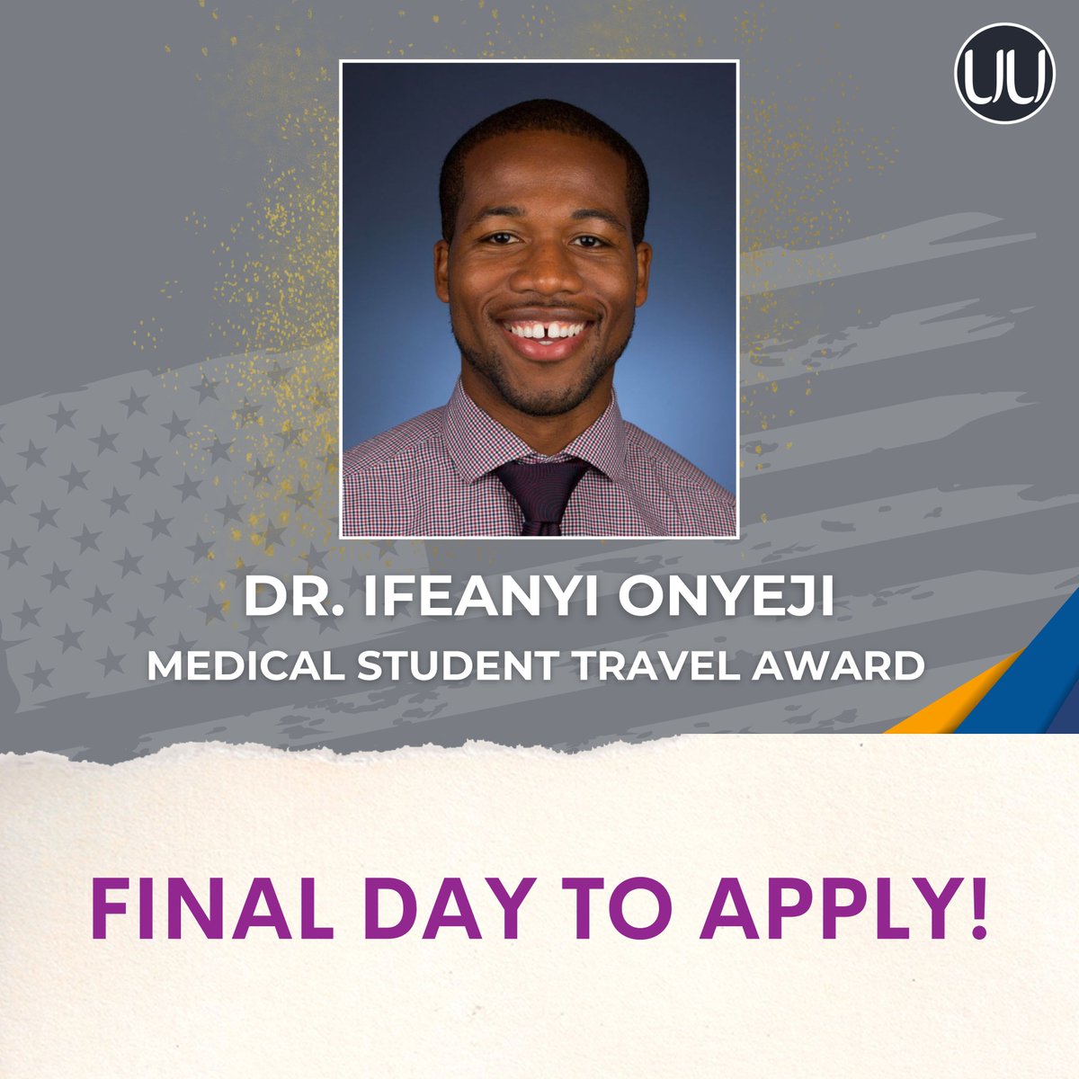 Last day to apply for the Dr. Ifeanyi Onyeji Medical Student Travel Award! Don't miss the chance for travel and registration support at the #AUA24 Annual Meeting in San Antonio, Texas. Apply Now! bit.ly/2024TravelAward @rfrankjones_uro @UroAcademic @SocietyofBAS @SWIUorg
