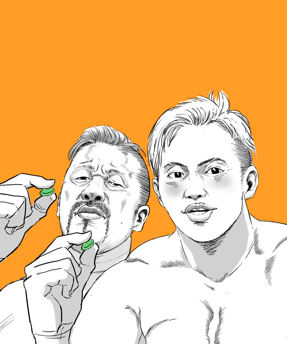 オカダ選手のマトモな絵が一枚もない(最後ぐらいちゃんとしたファンアート描きなさいよ! 