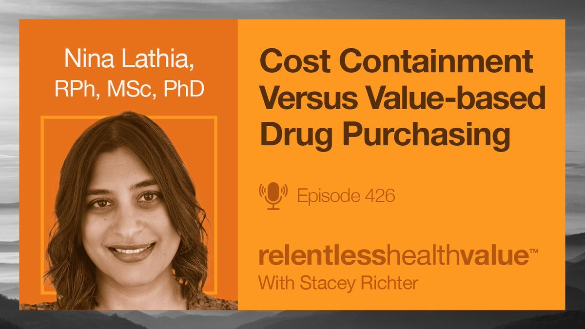 RelentlesHealth's tweet photo. Nina Lathia discusses #costcontainment and #valuebasedpurchasing in #pharma on our #healthcarepodcast. #healthcare #podcast #healthcareleadership #healthcaretransformation #healthcareinnovation 

https://t.co/oI4Rscn8qO https://t.co/quOxlOL3Xd