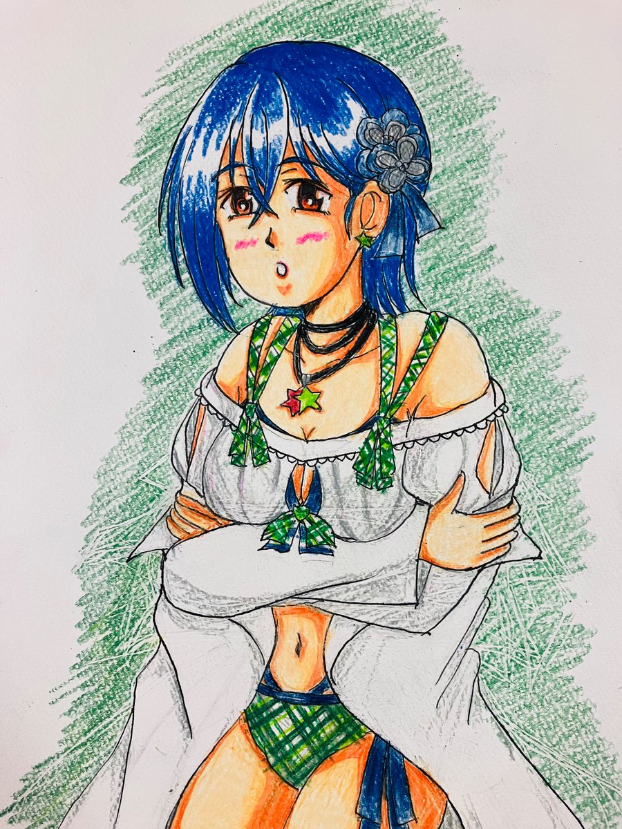 天王寺璃奈 「#くそ寒いので水着を貼る 」|ほむらのイラスト