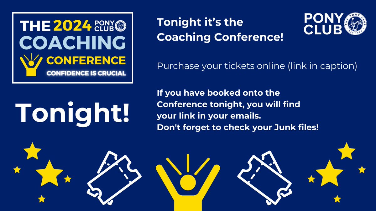 Tonight!🤩
Purchase your Coaching Conference tickets and find out more online here:  pcuk.org/coaches/coach-…🎟