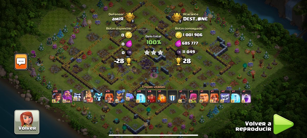 Esto está raro,no se debería poder reventar un ayuntamiento 16 así nomás sin reina,ni tropas al maximo #ClashOfClans