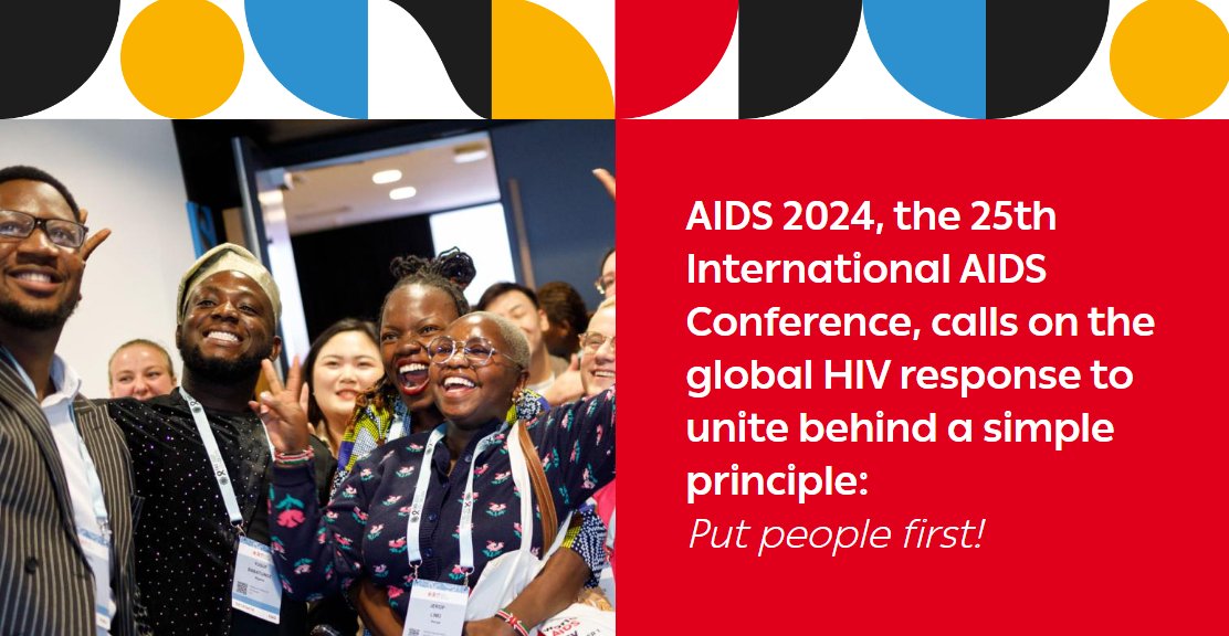 AIDS_conference's tweet photo. #AIDS2024 will call on all stakeholders in the #HIV response to unite to #Putpeoplefirst!  

Discover what this important conference theme means, why it's important and how it can be applied in practice!  

https://t.co/wmLlFdJ47H https://t.co/4YLXg7e7yT