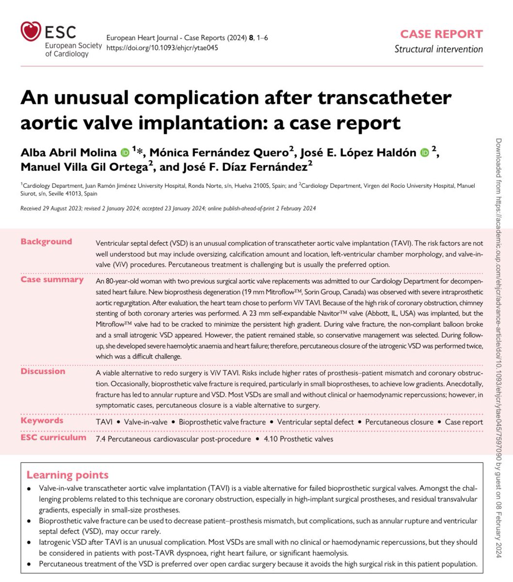 A very interesting challenging case published in <a href="/ESC_Journals/">European Society of Cardiology Journals</a> from <a href="/CorazonHuvr/">CorazonHuvr</a> with <a href="/pepp183/">jose diaz</a> <a href="/Monicaferqu/">Mónica Fernández Quero</a> <a href="/ManuelVGO/">Manuel Villa</a>