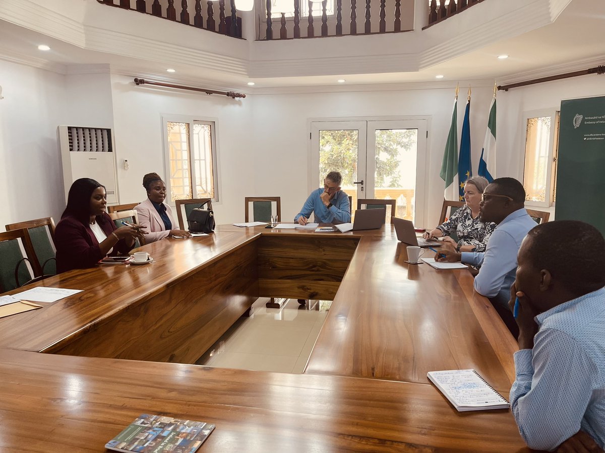During our courtesy visit to the Embassy of Ireland in Sierra Leone @IrlEmbFreetown , we were deeply privileged to have the opportunity to be welcomed by the esteemed Ambassador Aidan Fitzpatrick, the Ambassador of Ireland to Sierra Leone. #LibertyOnlineTV