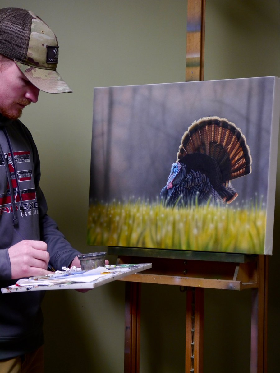 Spring is just around the corner 🦃 #hunting #art #turkeyhunting #springturkey #nwtf #mossyoak