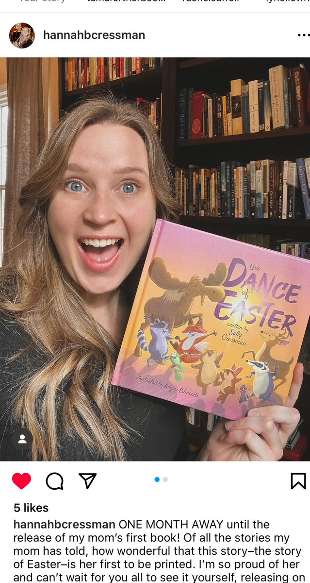 My first book, “The Dance of Easter” releases March 5! My daughter snuck into our house and took this picture. I hope kids discover this same joy when they read about Jesus’ resurrection in the book. #thedanceofeaster #easterbook #picturebook