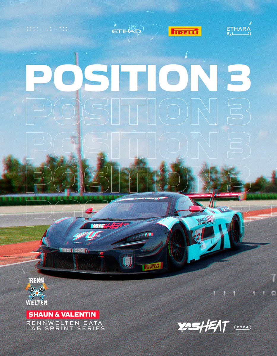 Yes, team! P3 for Shaun and Valentin in Race 2 of the Rennwelten Data Lab Sports Sprint series at Misano 🥉

<a href="/Pirelli/">Pirelli</a> <a href="/etihad/">Etihad Airways</a> @EtharaOfficial

#BringTheHeat #ACC
