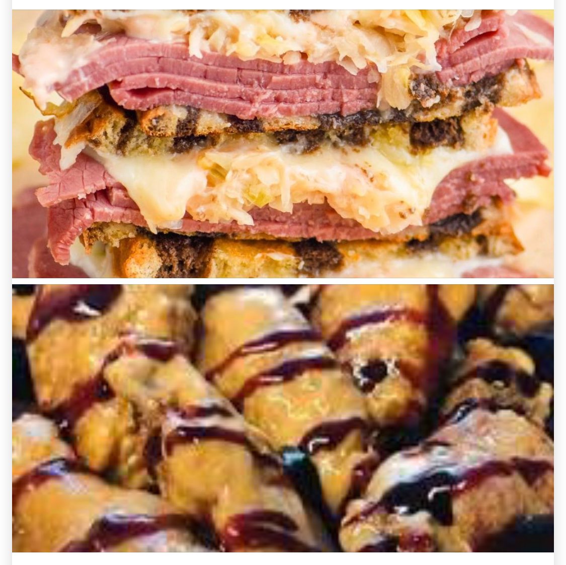 StockdalesBar's tweet photo. Today’s Specials- Reuben- corned beef, kraut, Swiss cheese &amp; 1000 island dressing toasted on marble rye served w/fresh cut fries $16.95. Kicked Up Peanut Butter &amp; Jelly Wings w/celery and blue 10/$15.95. https://t.co/tNSmDk986H