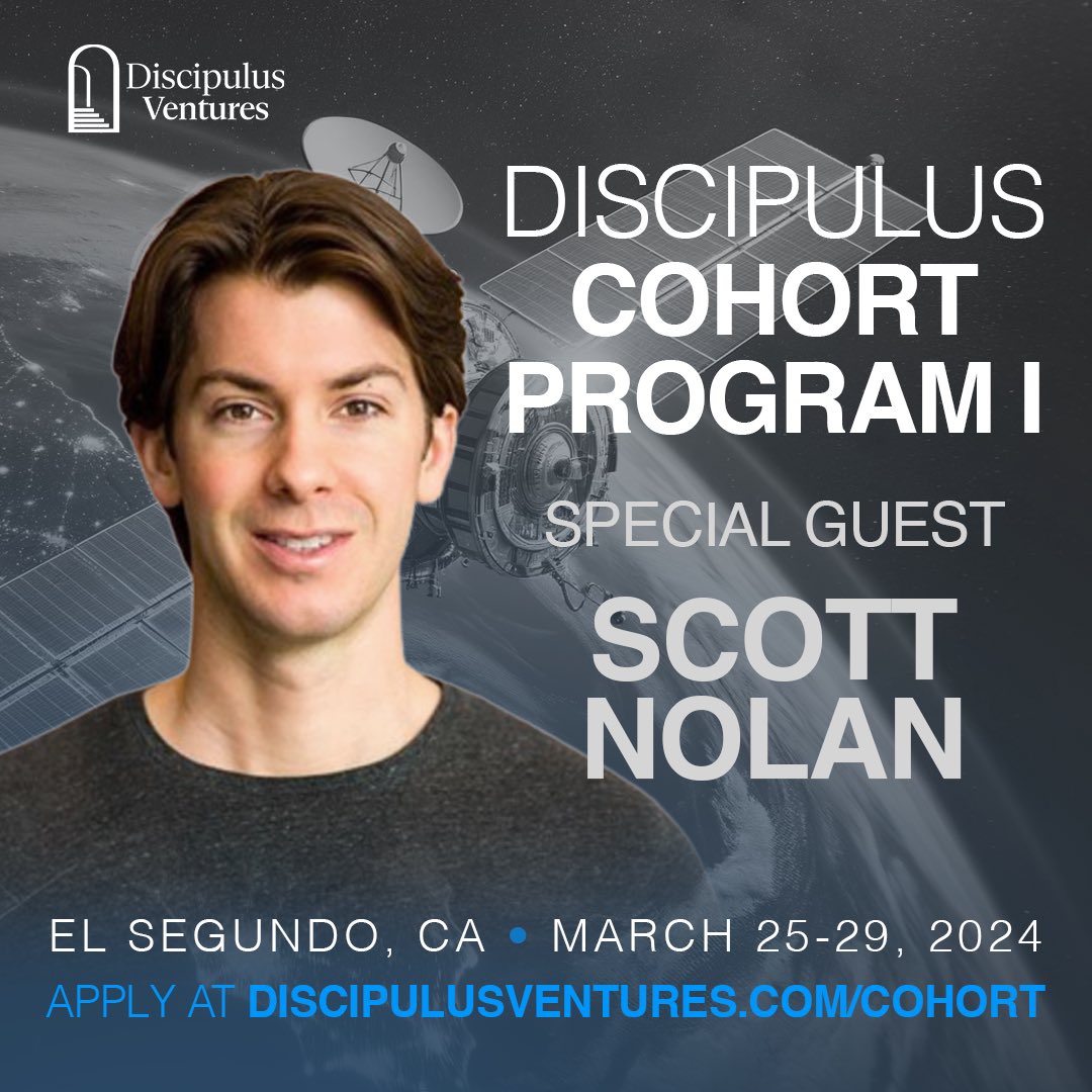 Discipulus Ventures (@discipulusvent) on Twitter photo 🚨 HUGE SPECIAL GUEST ANNOUNCEMENT
<a href="/foundersfund/">Founders Fund</a> partner, <a href="/ScottNolan/">Scott Nolan</a> will join us at our FIRST COHORT PROGRAM in the 'Gundo! 🇺🇸🇺🇸🇺🇸
Apply to LEARN from top industry leaders like Scott 👉 discipulusventures.com/cohort 🚨 HUGE SPECIAL GUEST ANNOUNCEMENT
<a href="/foundersfund/">Founders Fund</a> partner, <a href="/ScottNolan/">Scott Nolan</a> will join us at our FIRST COHORT PROGRAM in the 'Gundo! 🇺🇸🇺🇸🇺🇸
Apply to LEARN from top industry leaders like Scott 👉 discipulusventures.com/cohort